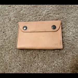 Vans natural leather trucker wallet. Excellent condition, natural buff color
